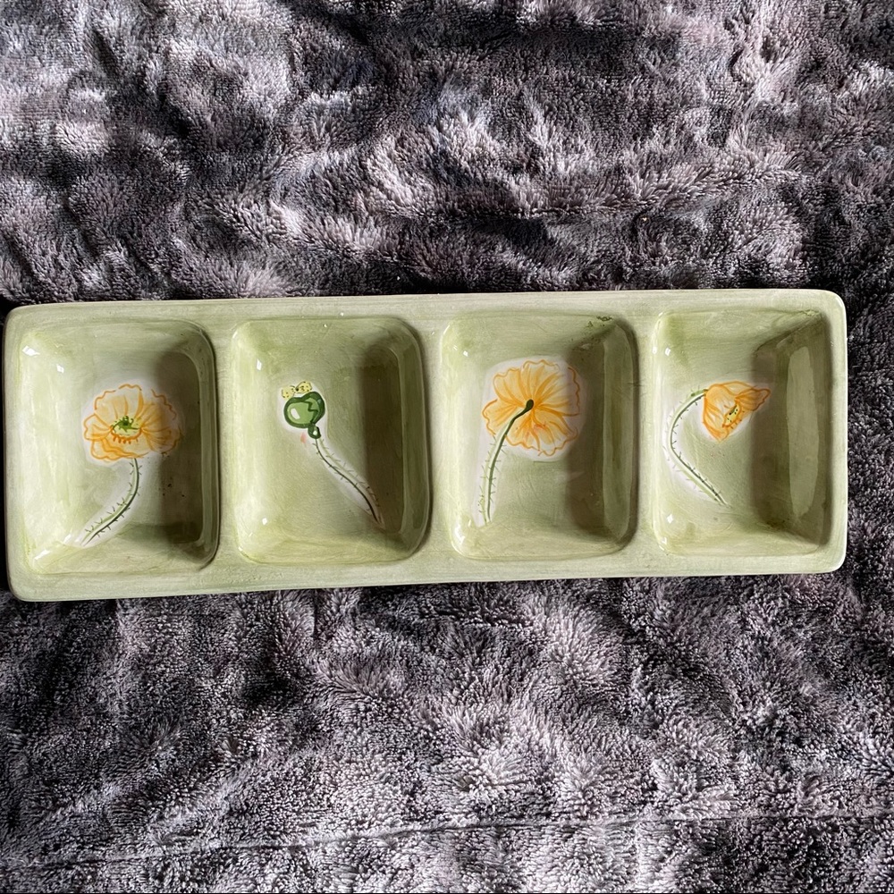 floral decor tray